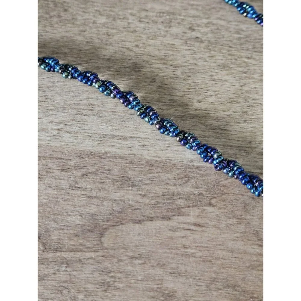 Vintage Mini Micro Beaded Purse Evening Bag With Beaded Strap - Picture 5 of 8